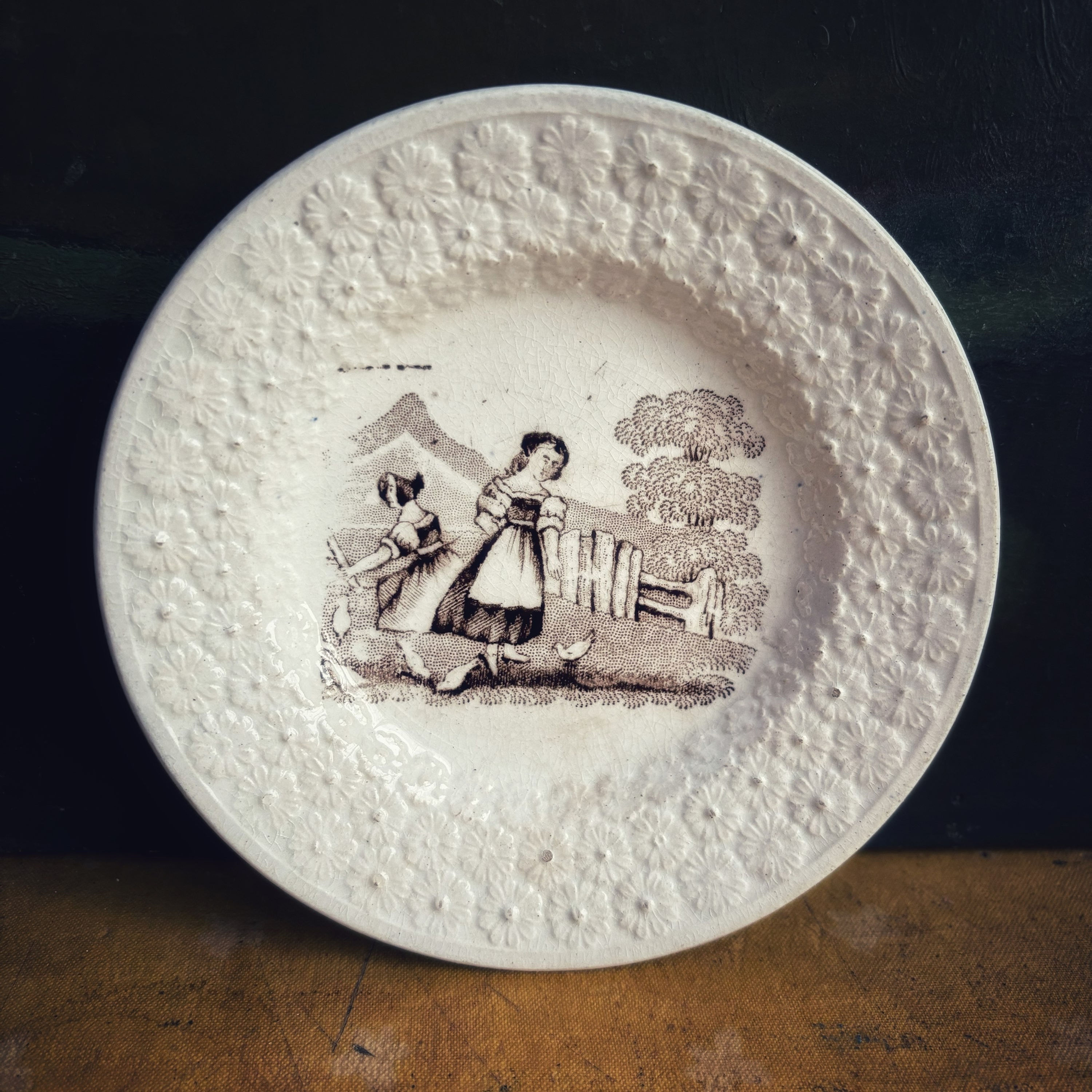 Small Staffordshire Nursery Plate