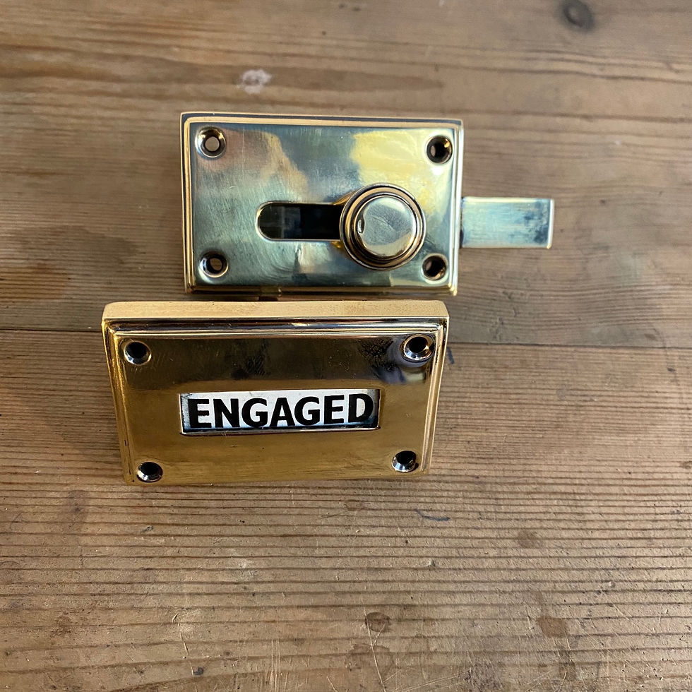 Thumbnail: Antique Brass Vacant and Engaged Lock