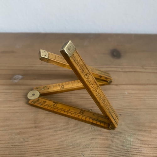 Antique Pocket Four Fold Boxwood Ruler | Briggs & Oliver