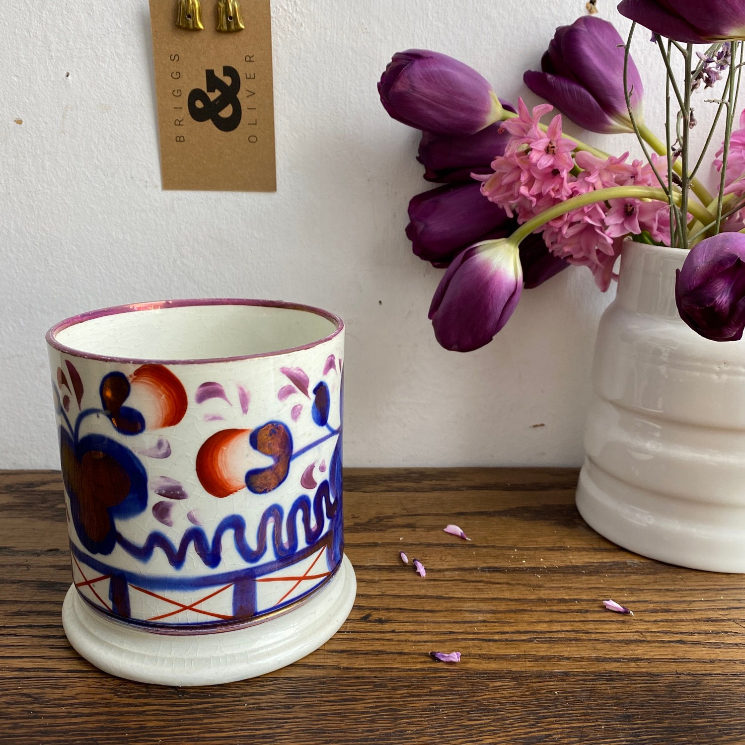 Large Gaudy Welsh Tankard 