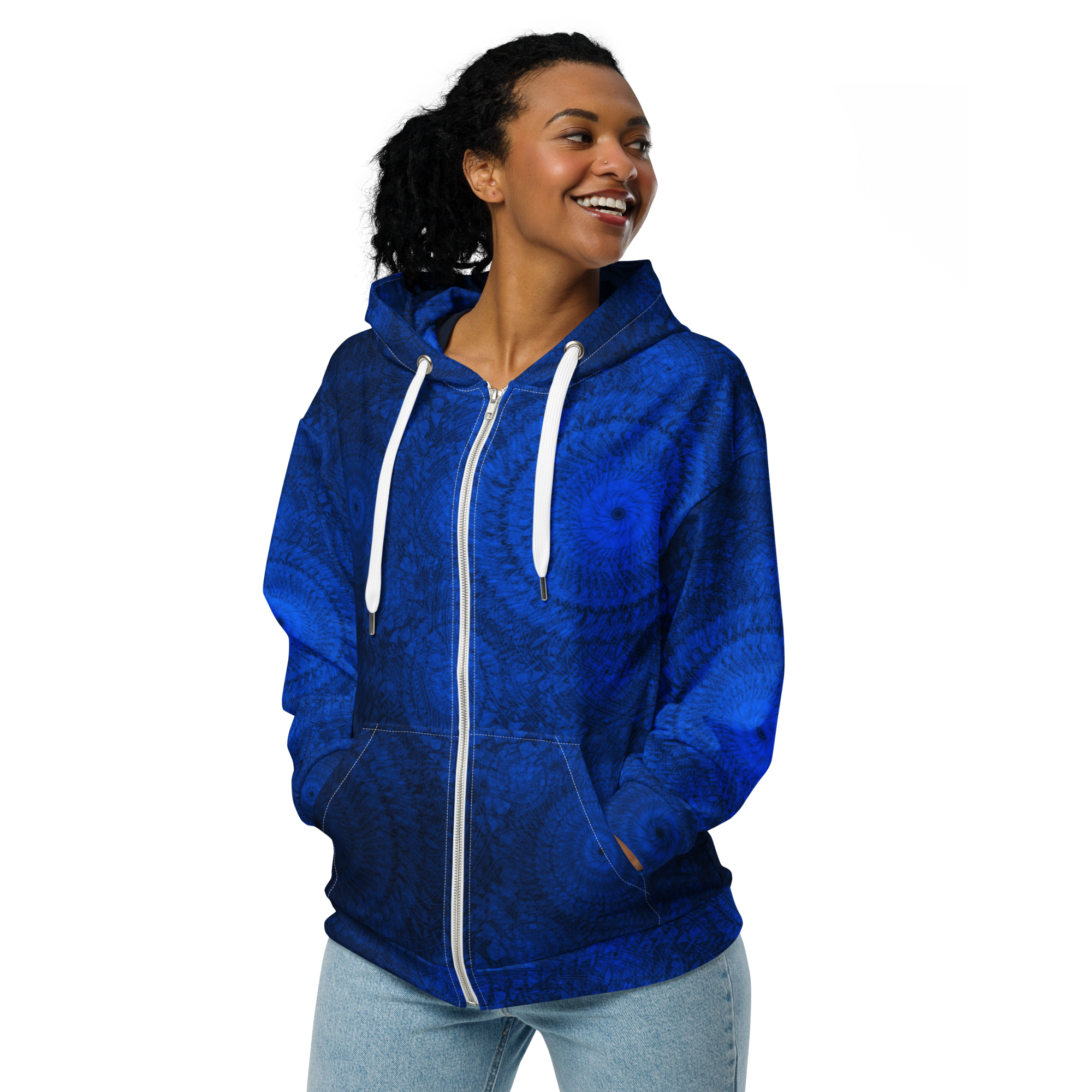 12E26 Spectrum Aquamarine zip hoodie For All
