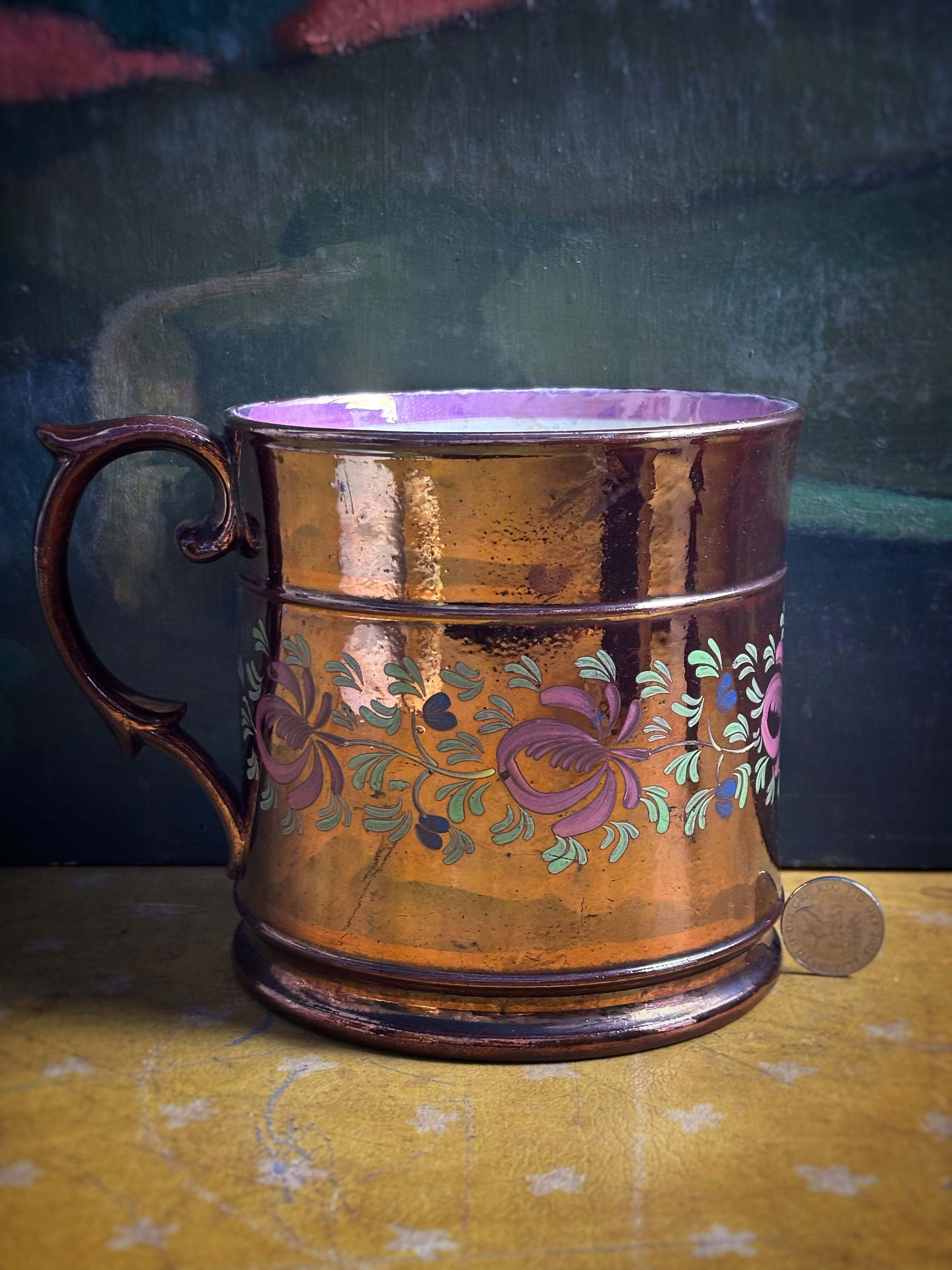 Extra Large Copper Lustreware Mug 