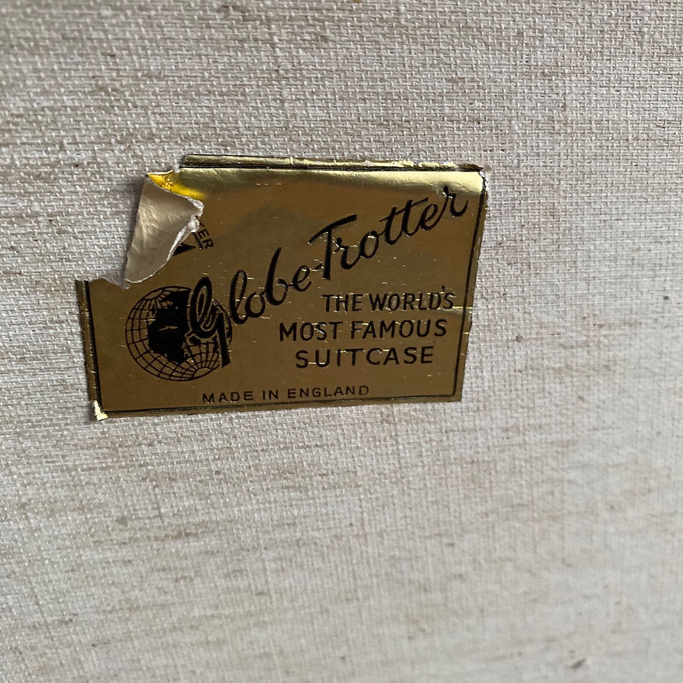 Thumbnail: Vintage Blue Globe Trotter Suitcase 