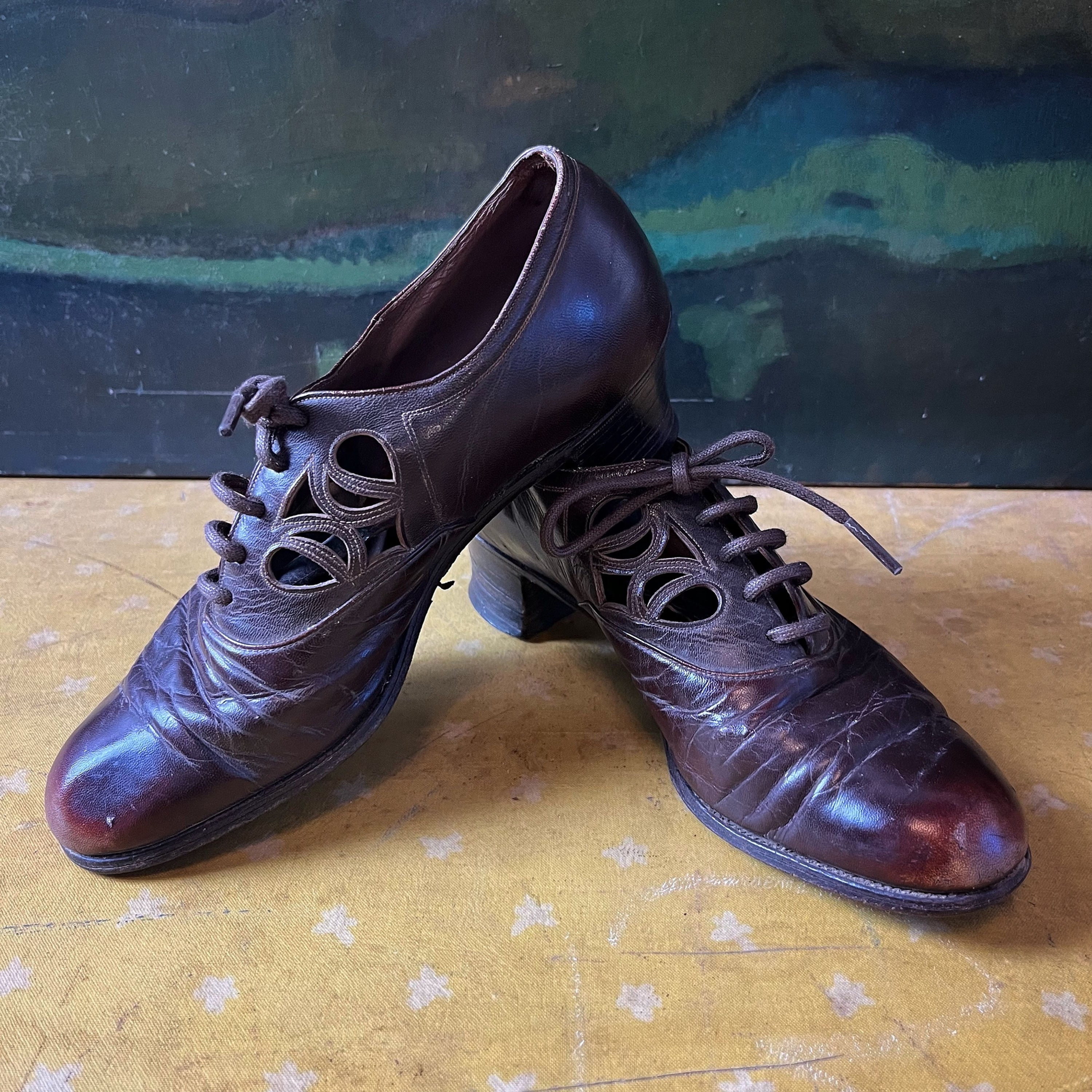 Pr 1930’s Leather Shoes 