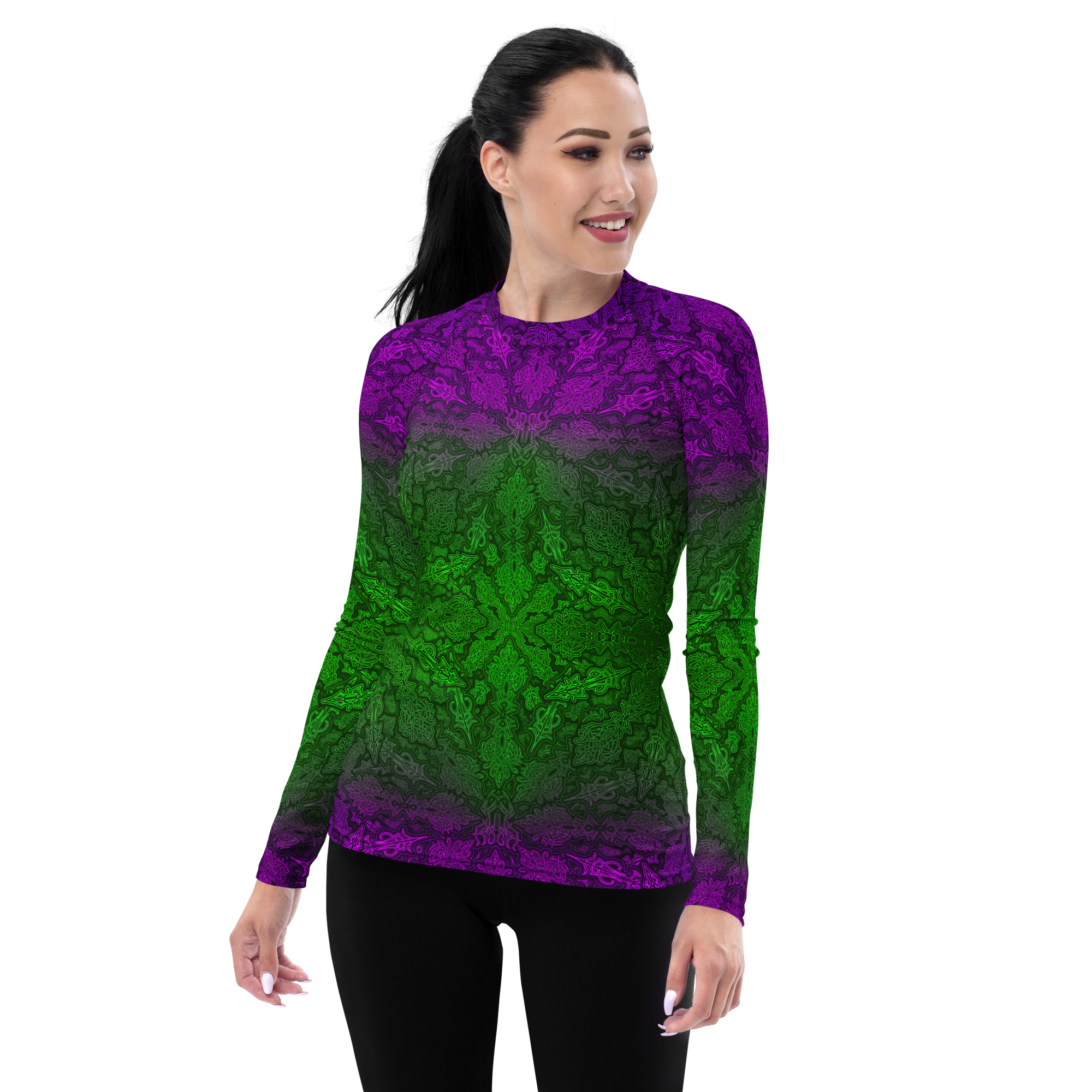 1ΩEE1623 Lion Crest Dye Flora Women's Sun Guard