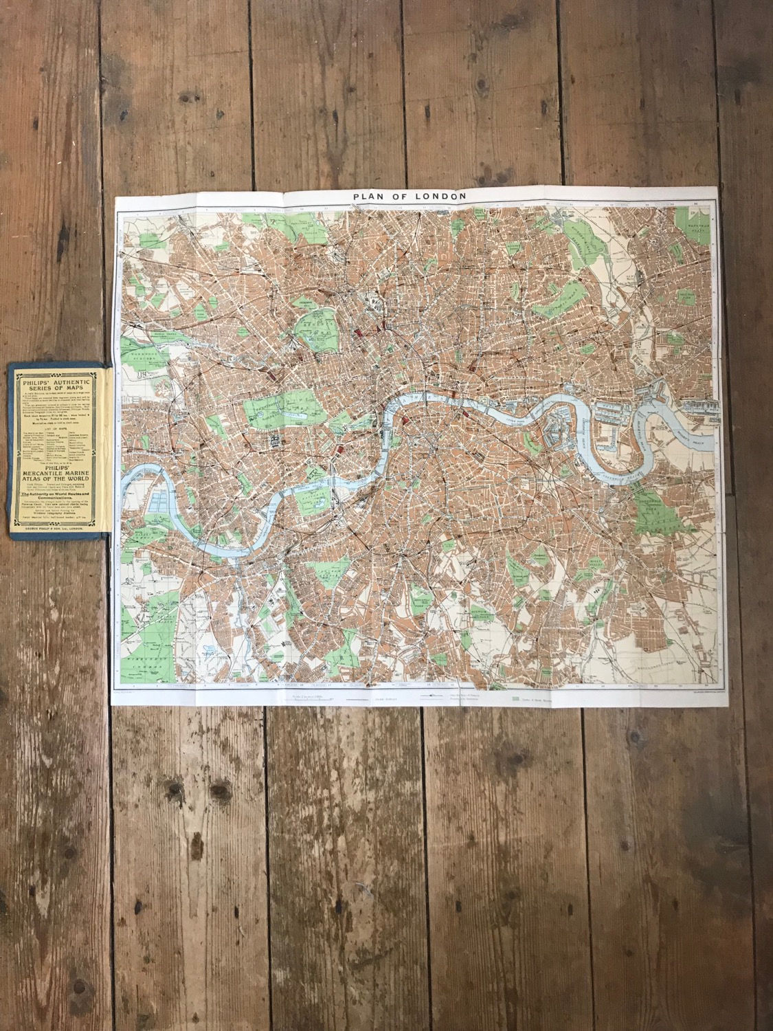 Vintage Philips’ Map of Central London