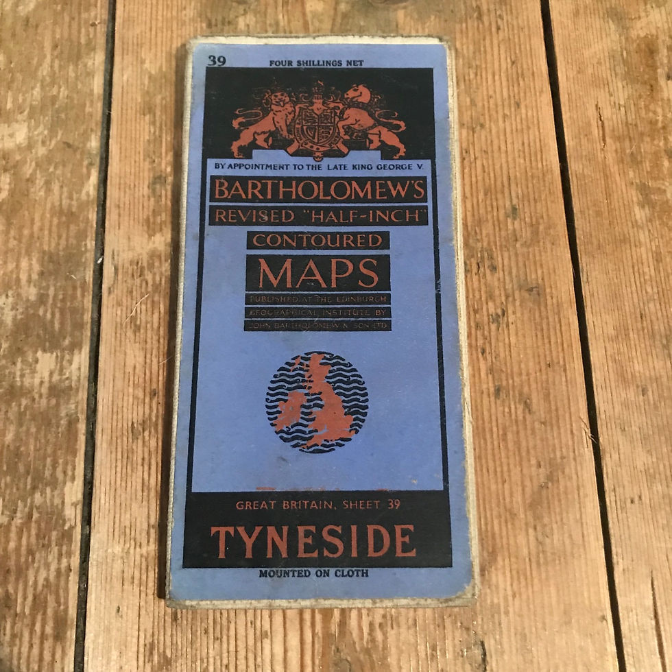 Vintage Bartholomew’s Map of Tyneside