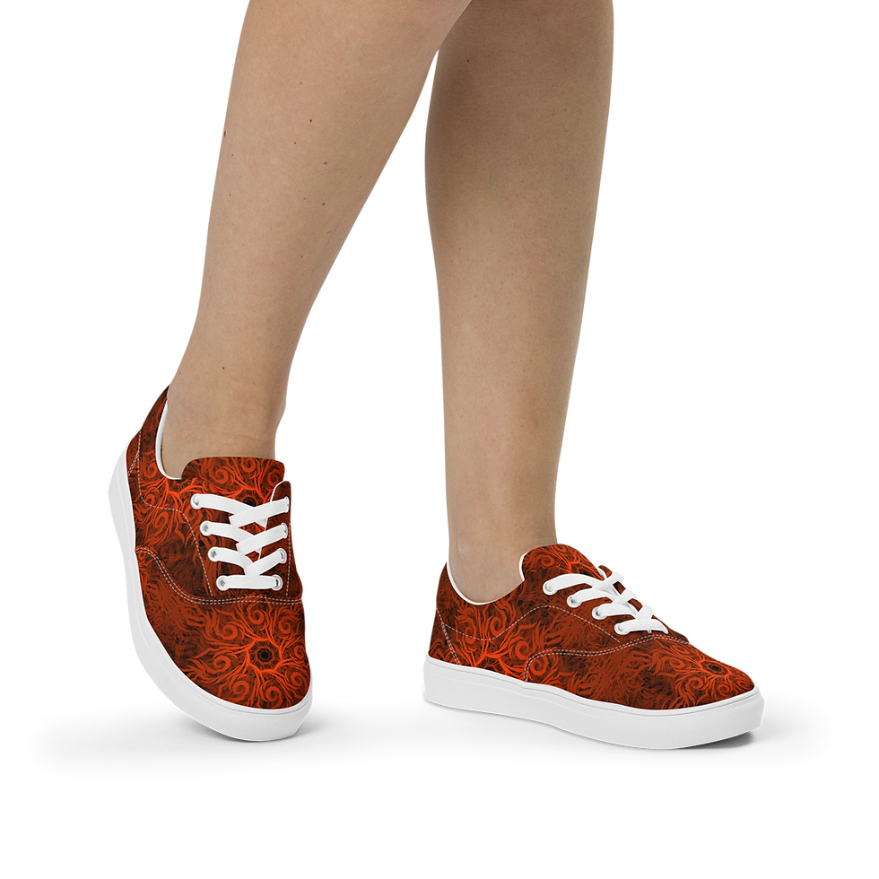Thumbnail: 9C22 Spectrum Spessartite Women’s lace-up canvas shoes