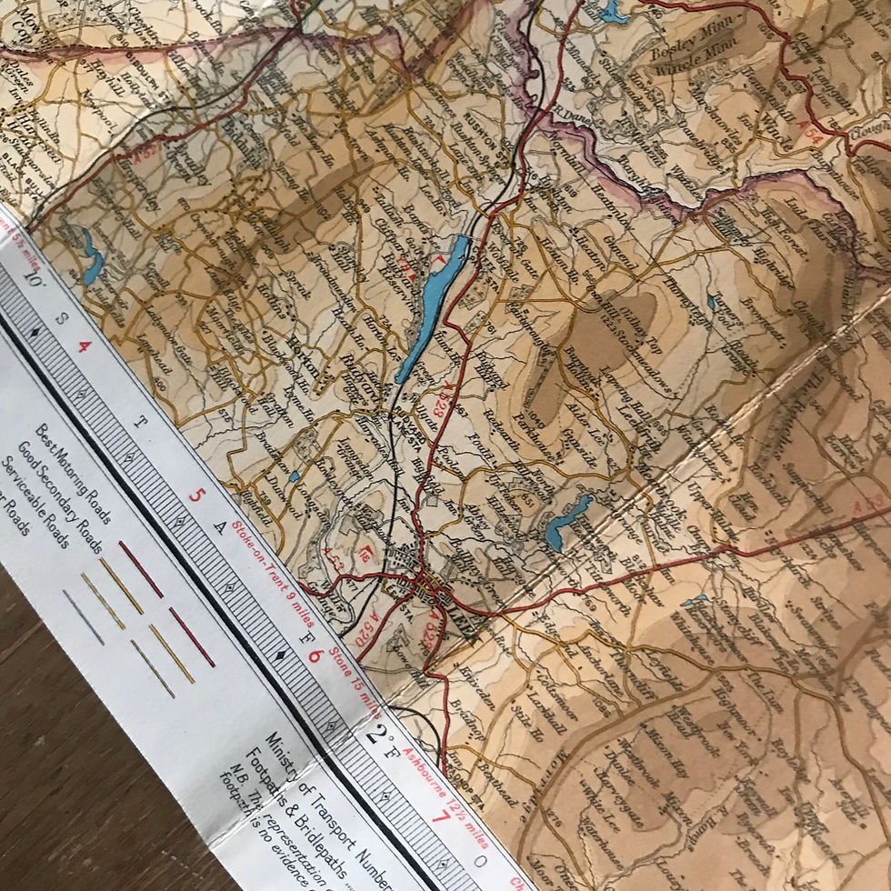 Thumbnail: Vintage Bartholomew’s Map of the Peak District