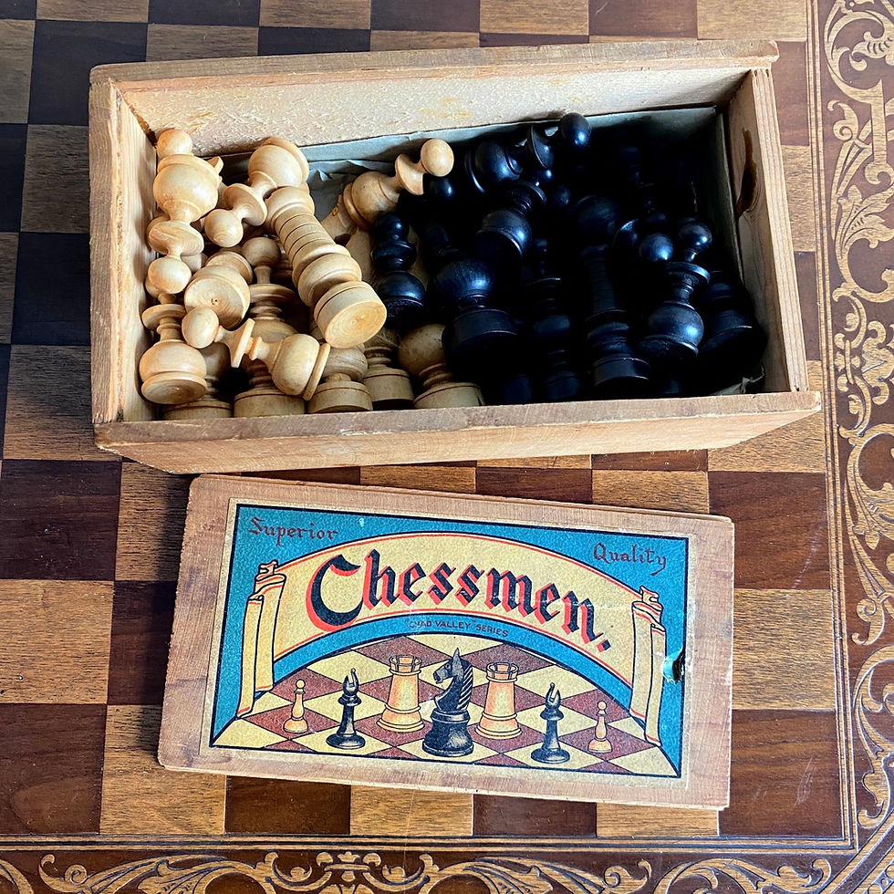 Thumbnail: Vintage Wooden Chess Set