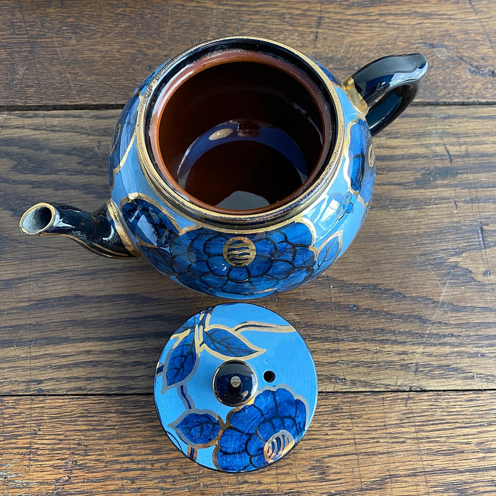 Thumbnail: Hand-painted Jackfield Teapot
