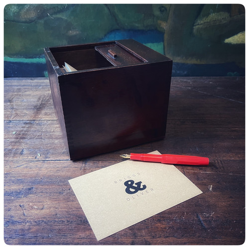 Antique Wooden Roll Top Box Briggs & Oliver