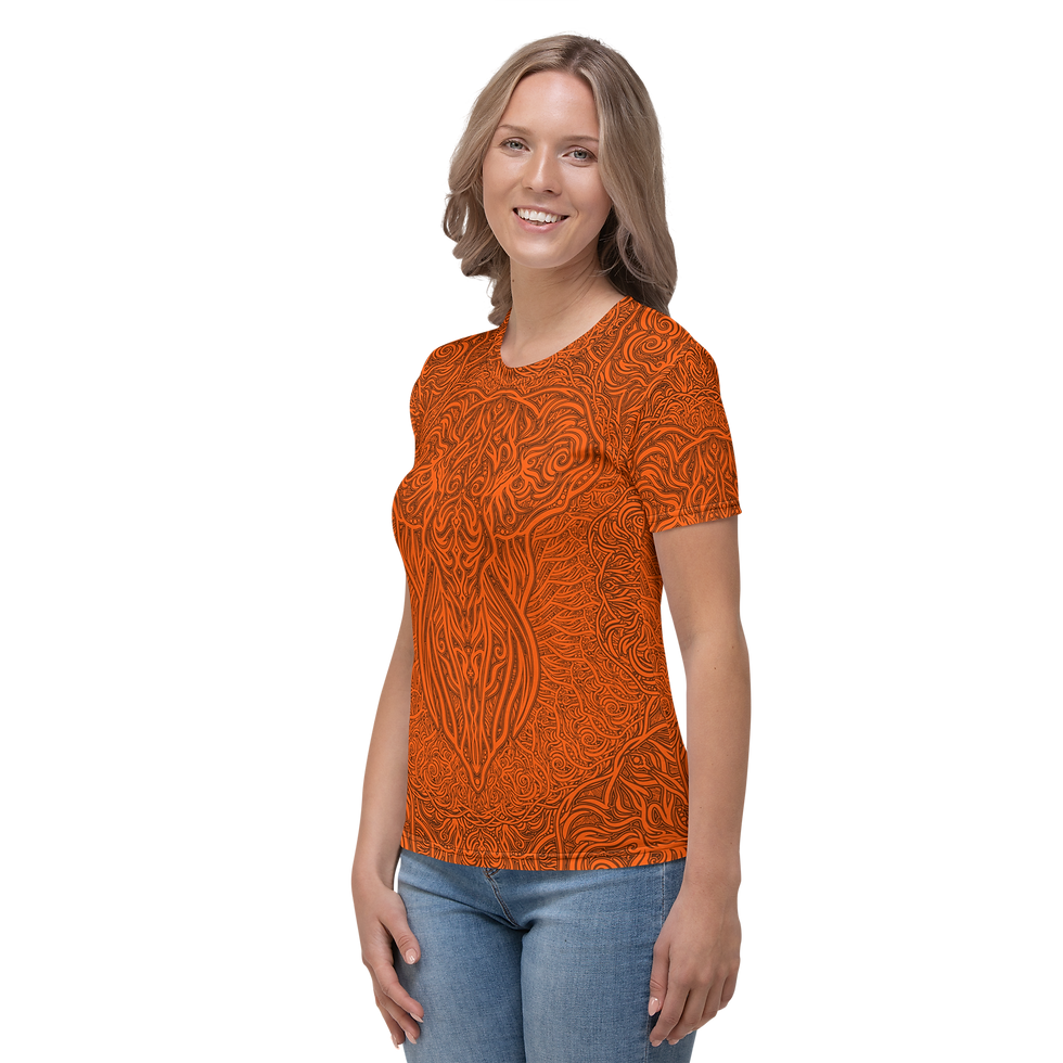 Thumbnail: Elephant 1NΩ26 OS Orange Women's T-shirt