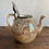 Thumbnail: Antique Staffordshire Teapot with Pewter Lid