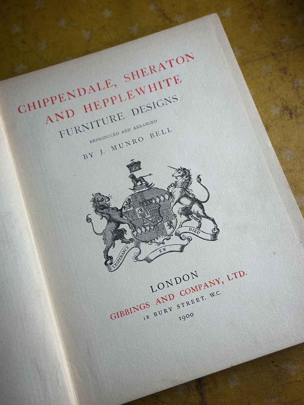 Thumbnail: Chippendale, Sheraton & Hepplewhite Furniture Designs by J.Munro Bell