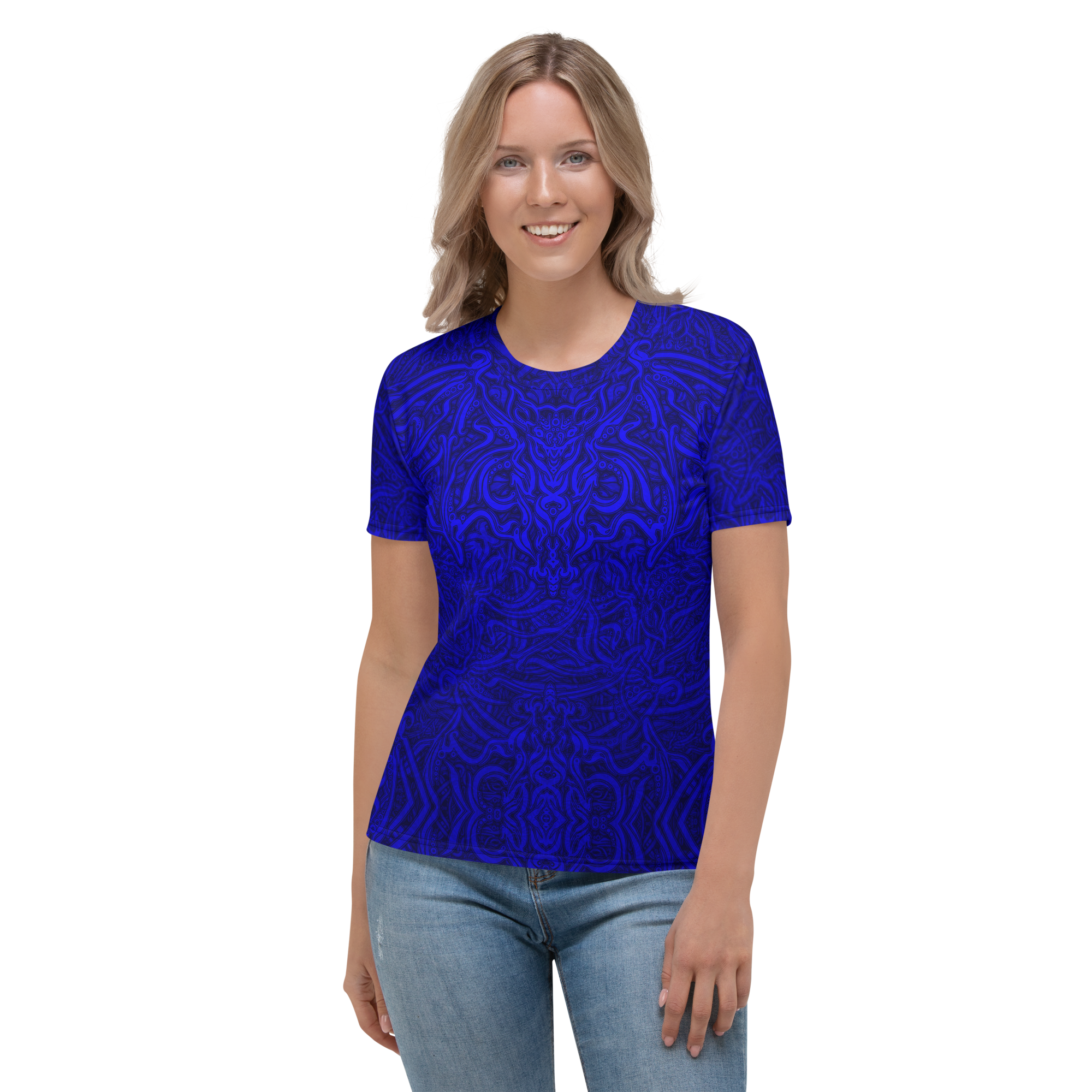 Bat Crest 1E26 Spectrum Aquamarine Women's T-shirt