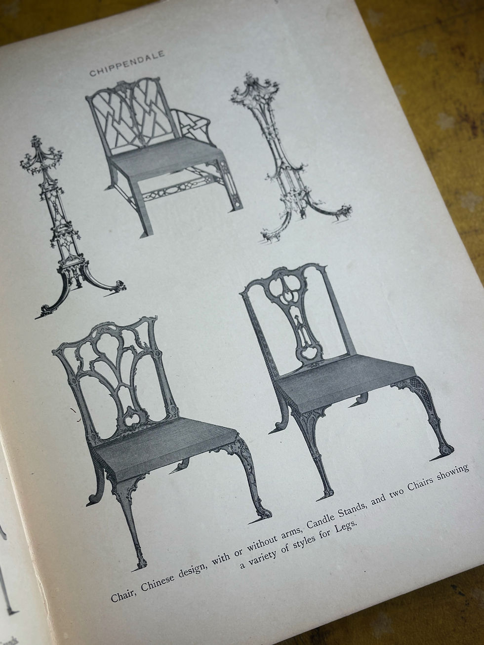 Thumbnail: Chippendale, Sheraton & Hepplewhite Furniture Designs by J.Munro Bell
