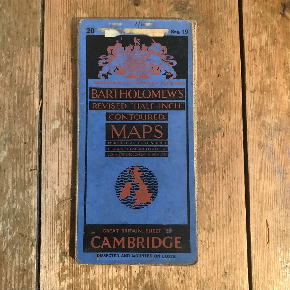 Vintage Bartholomew’s Map of Cambridgeshire 