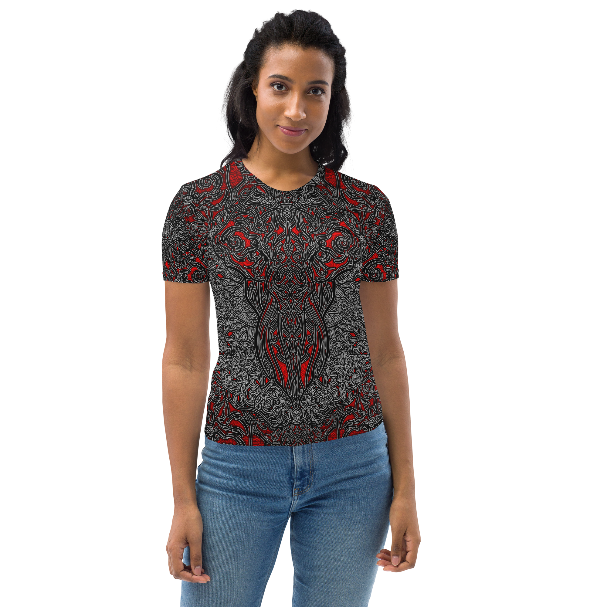 Elephant 1I26 Oddflower Rose Women's T-shirt