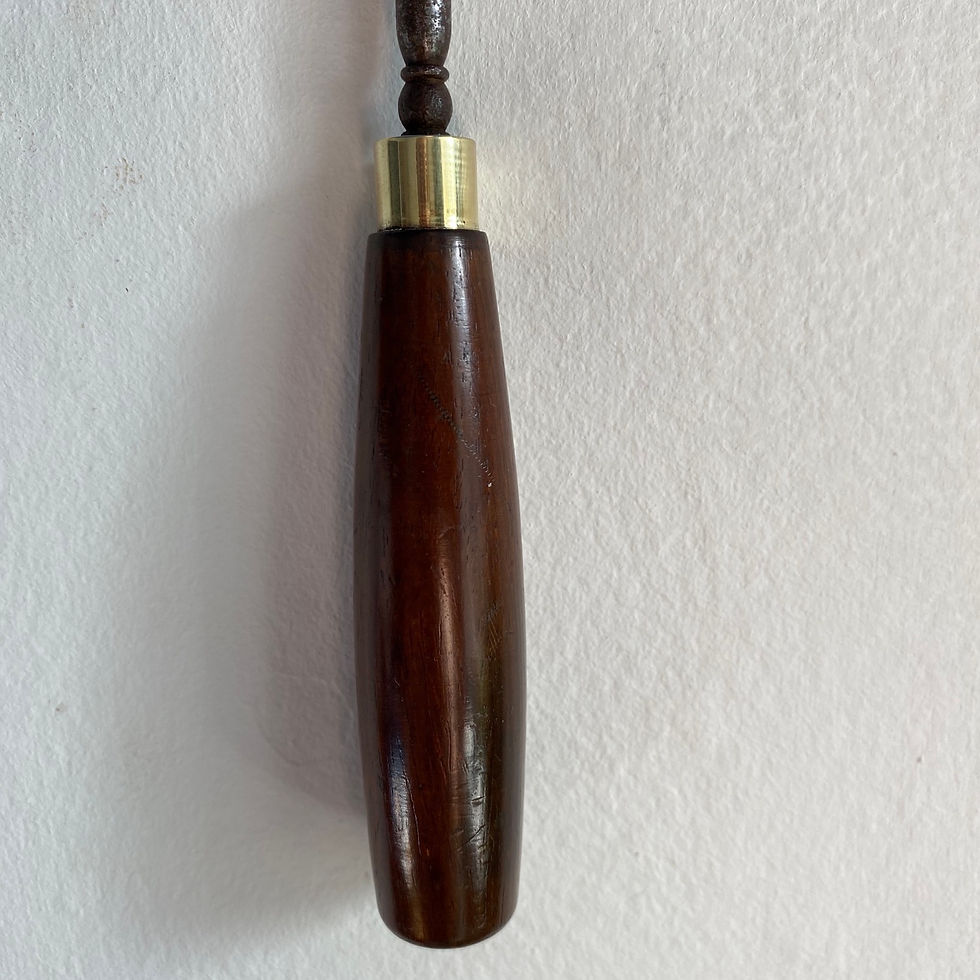 Thumbnail: Antique Mahogny Handled Button Hook
