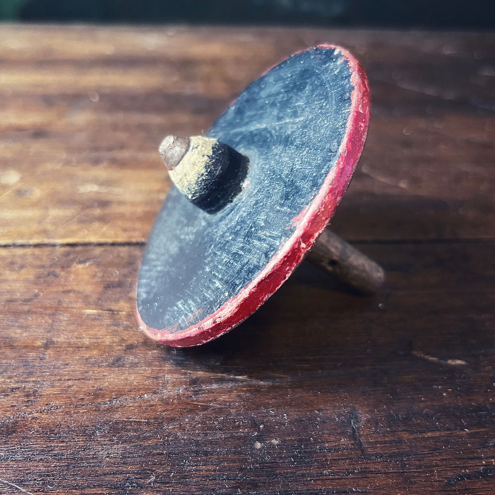 Thumbnail: Vintage Wooden Spinning Top 