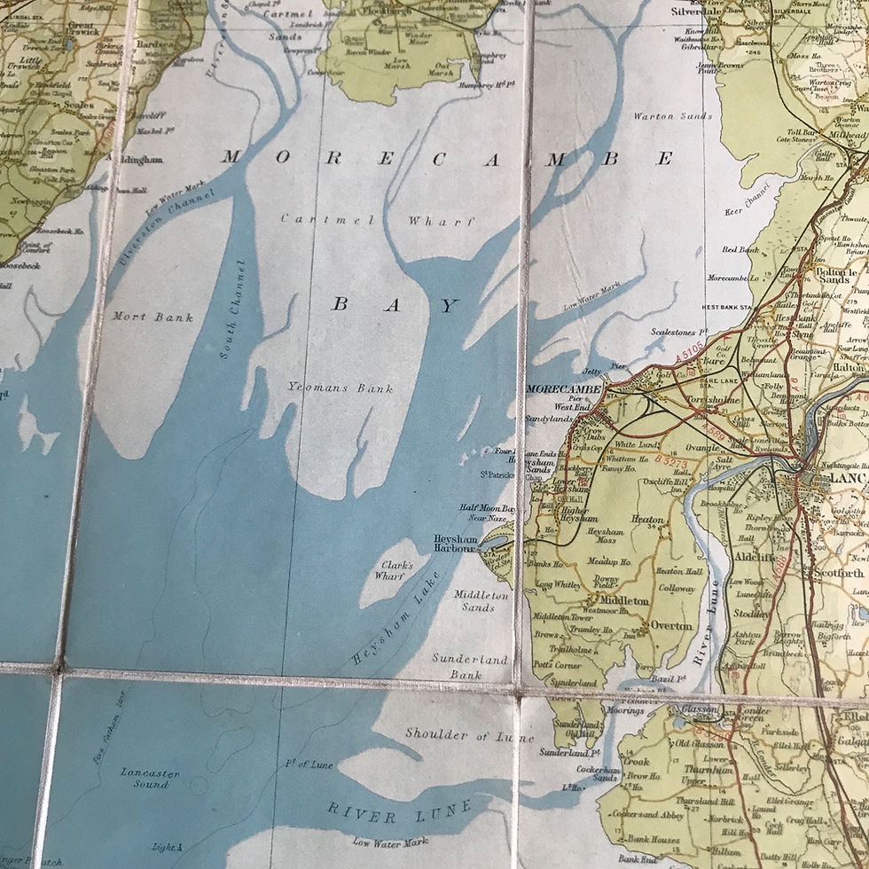 Thumbnail: Vintage Bartholomew’s Map of North Lancashire and Isle of Man