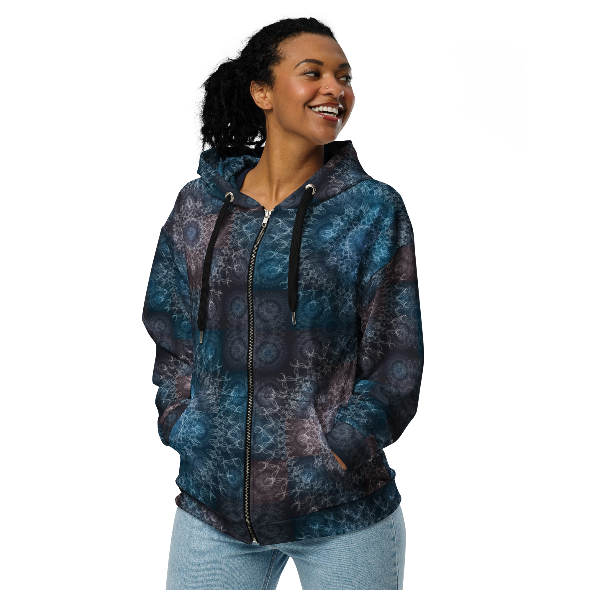 5 Pez Aquamarine Zip Hoodie For All