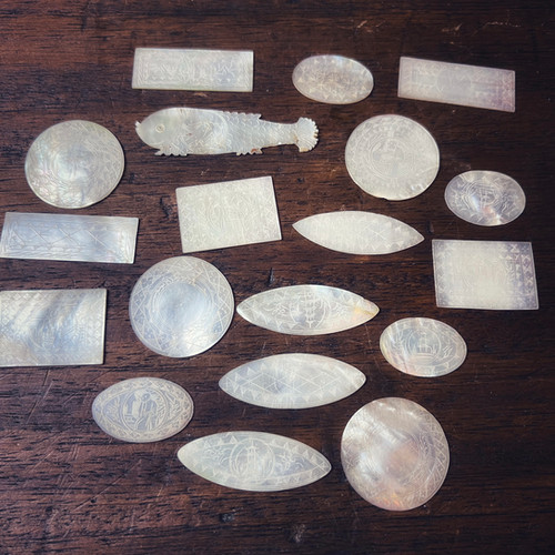 Collection of Antique Gaming Chips Briggs & Oliver