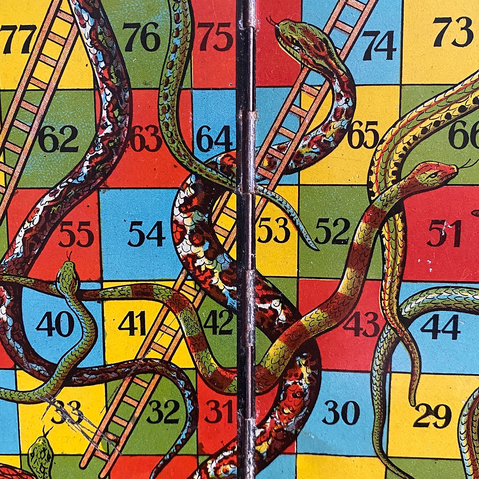Thumbnail: Antique Tin Plate Snakes & Ladders