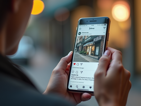 Person viewing meta ad