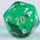 Miniature : Set de dés en résine Translucide Vert