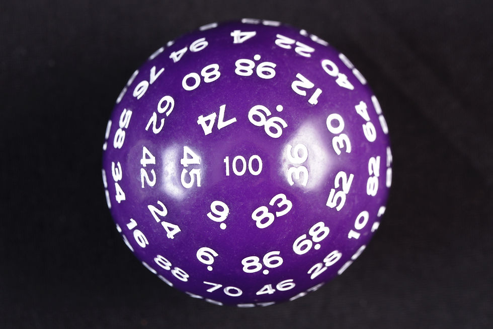 Miniature : Dé à 100 faces Violet