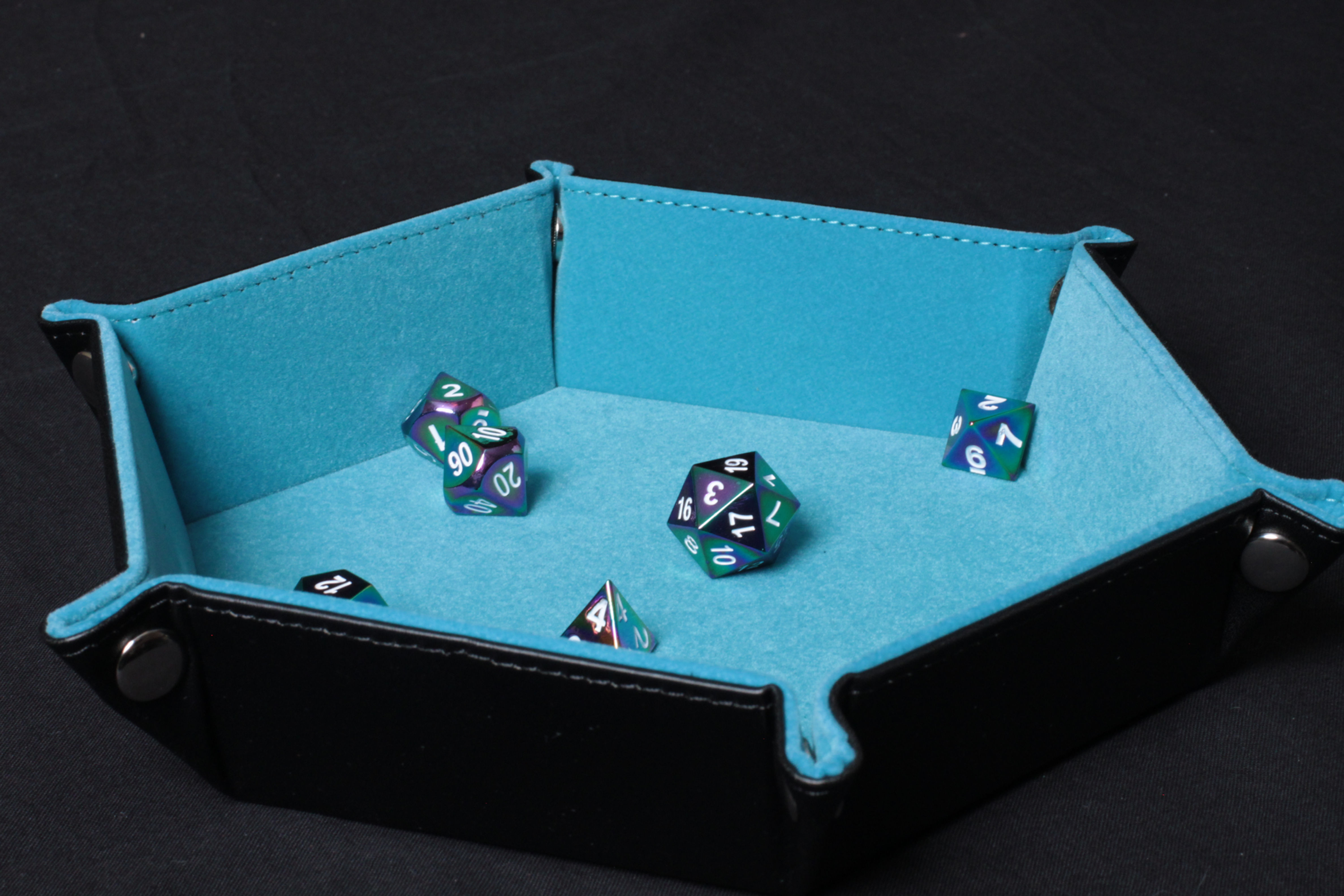 Piste à dés pliable Bleue