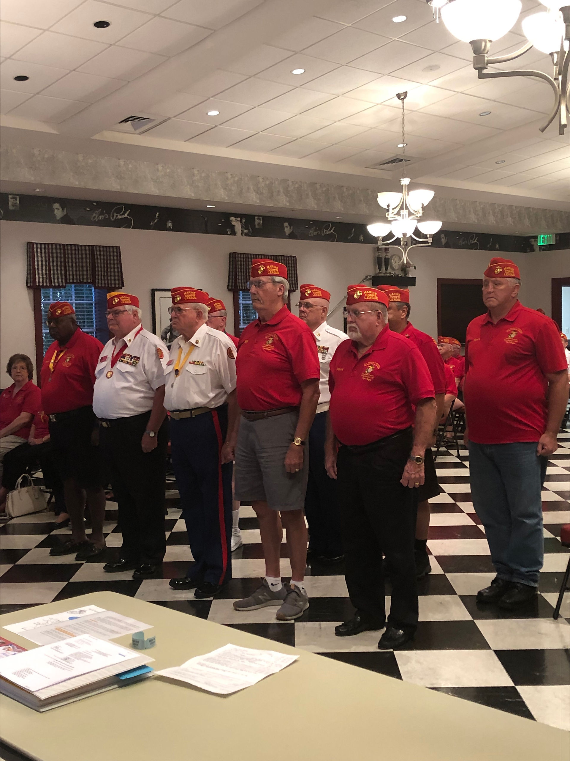 (L-R) (FR)  Jr. Past Cmdt R. Nealy, JA M. Sewart, Cmdt N. Pratt, SVC B. Ward, JVC M Fussell,