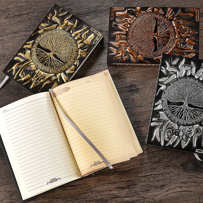 Thumbnail: Vintage Tree of Life Embossed Leather Journal / Planner
