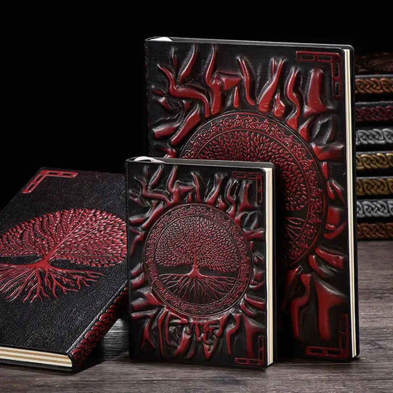 Thumbnail: Vintage Tree of Life Embossed Leather Journal / Planner