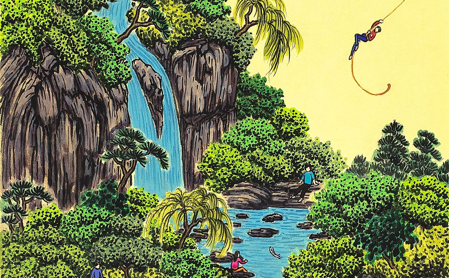 차를 내리다 25x60cm 한지에 수묵채색 2022.jpg