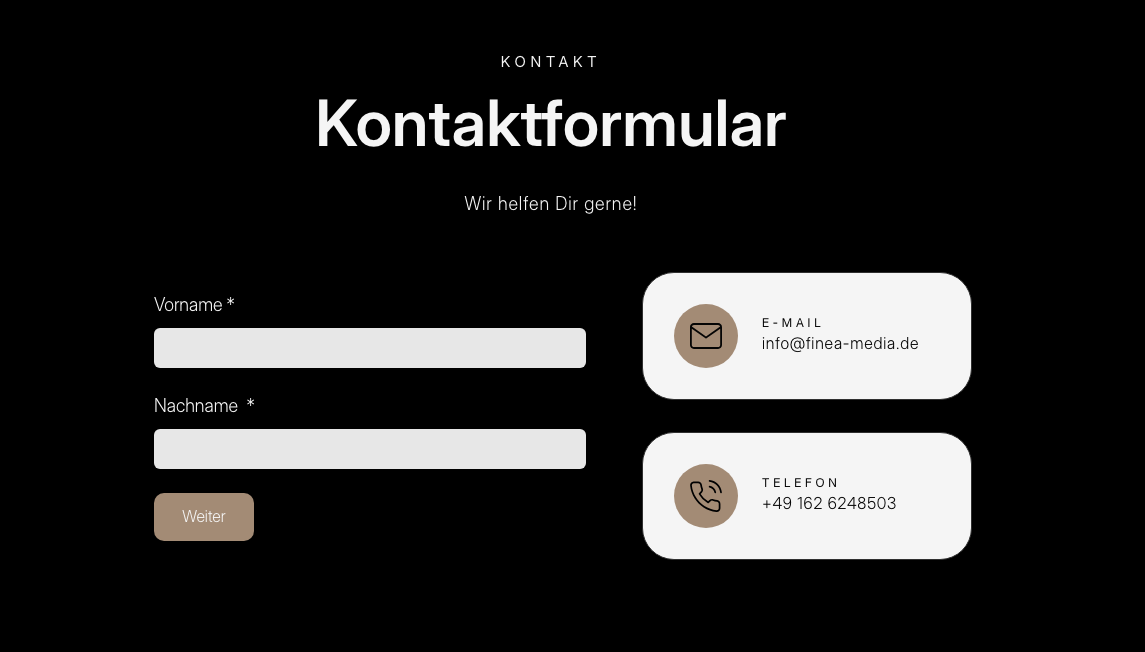 Kontaktformular Bild