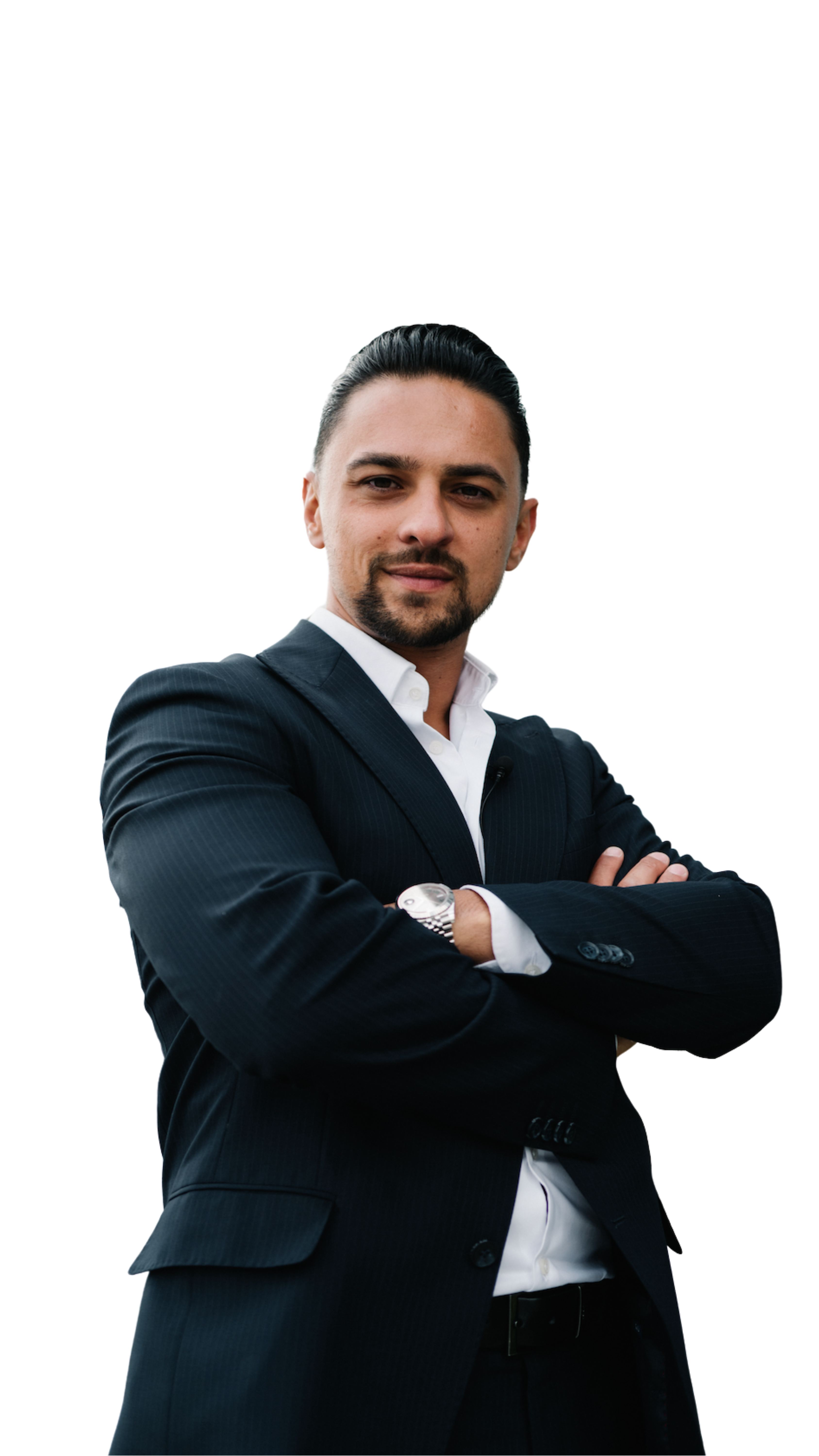 Business-Porträt eines lächelnden Mannes im Anzug-seriös und vertrauenswürdig