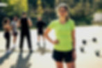 Trainerin mit einer Gruppe
