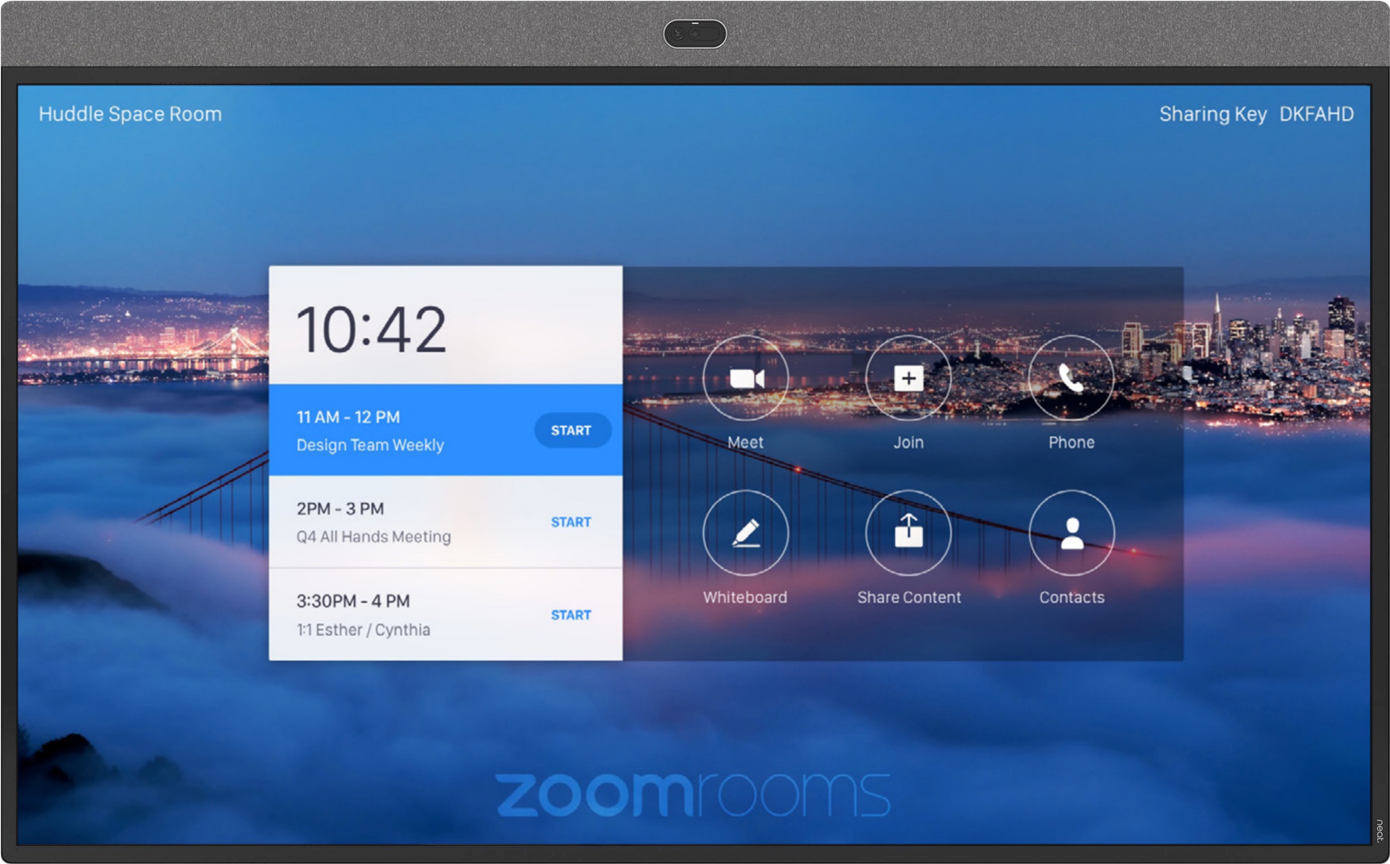 Zoom Rooms 智慧會議室，提供無線投影、即時協作與高效視訊會議體驗