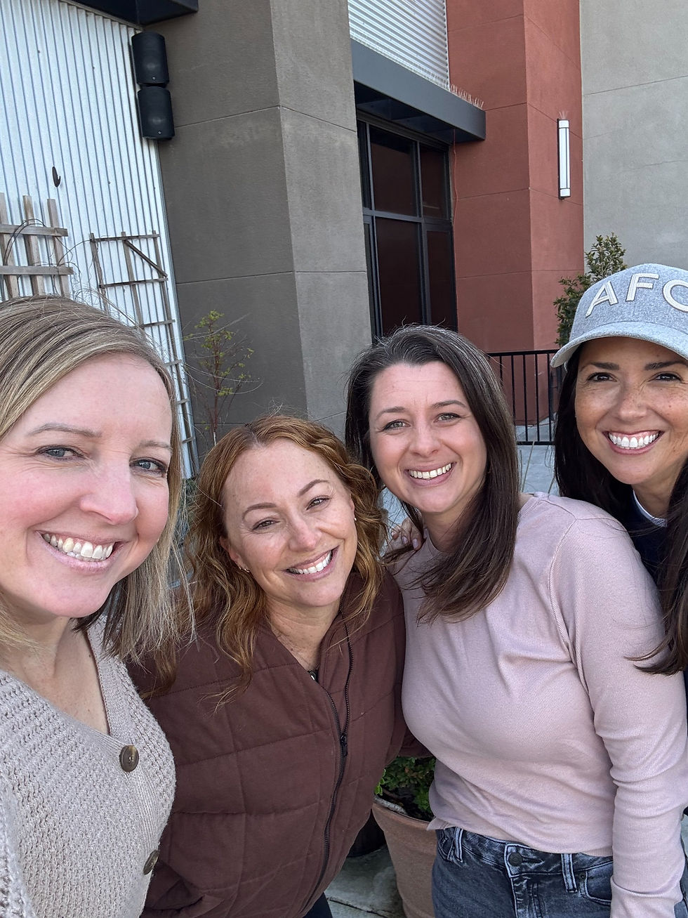 Four friends enjoying a girls trip in California