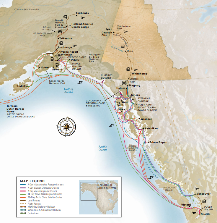 Alaska Cruise Routes