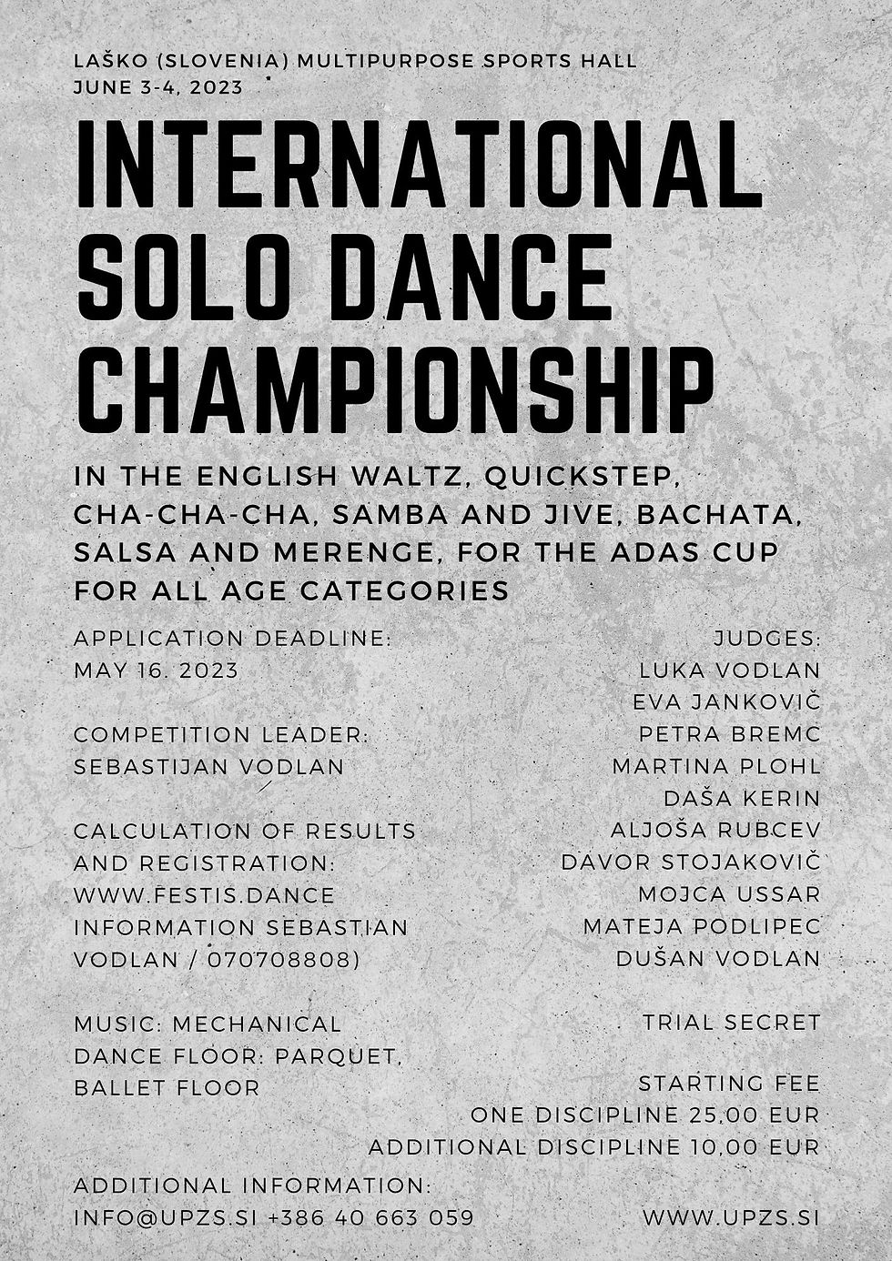 International solo dance championship Laško 2023