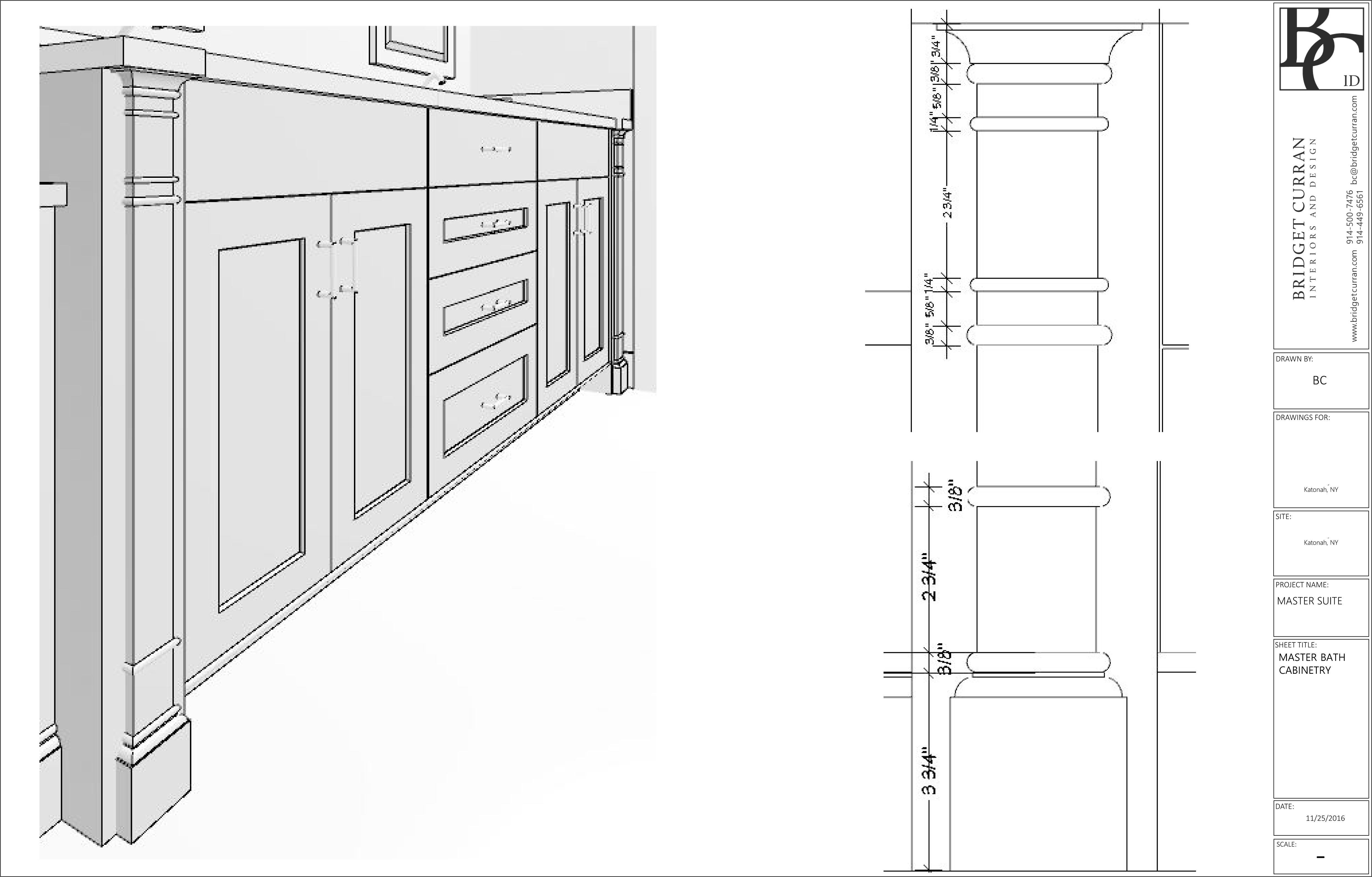 Cabinetry Details for Fabrication