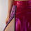Thumbnail: Berry Color Blocked A-line Metallic Zip Skirt