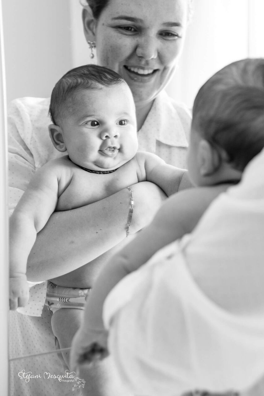 Tassia com o filho Pedro