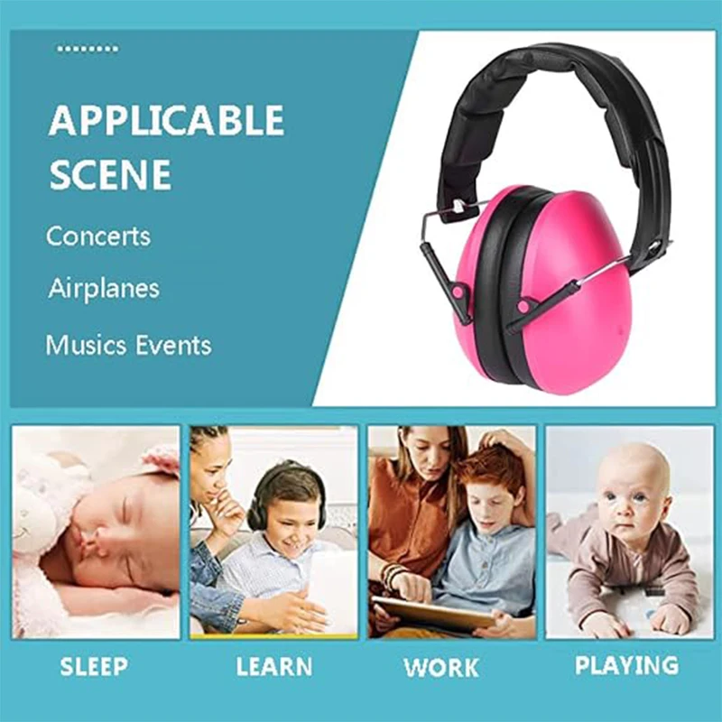 Thumbnail: Adjustable Child Earmuff anti Noise Soft Baby Ear Hearing Protector Children Sle