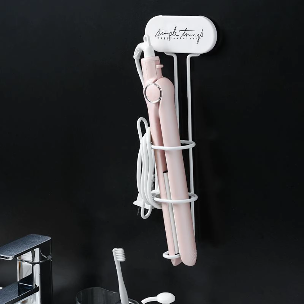 Thumbnail: Hair Straightener Storage Rack Wall Mounted Curling Iron Holder Hanger Hair Drye