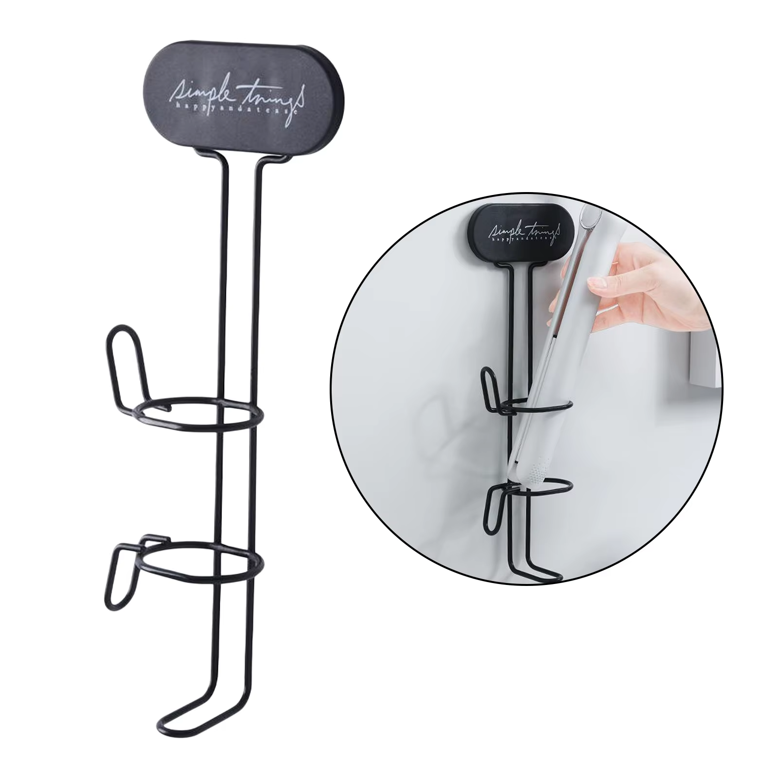 Hair Straightener Storage Rack Wall Mounted Curling Iron Holder Hanger Hair Drye